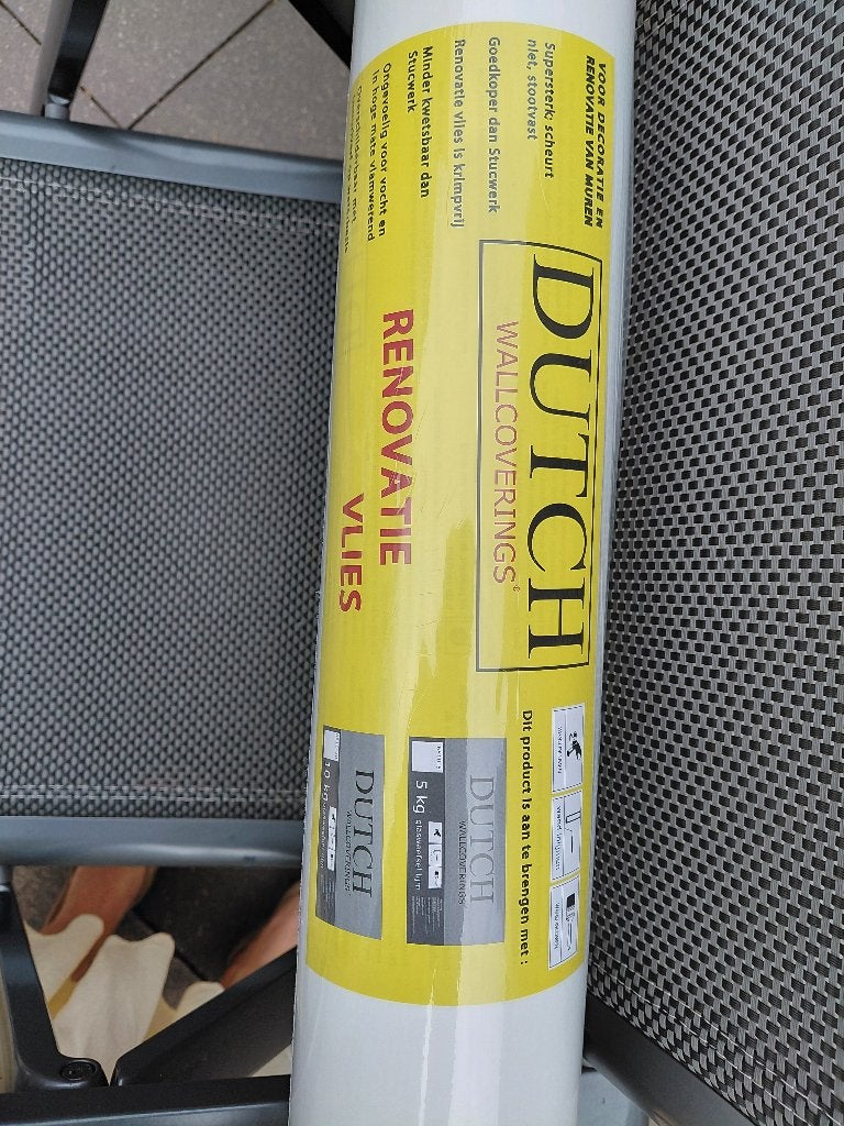 4 rollen renovlies Dutch Wallcoverings, Huis en Inrichting, Ophalen, Effen, 75 m² of meer, Dutch Wallcoverings