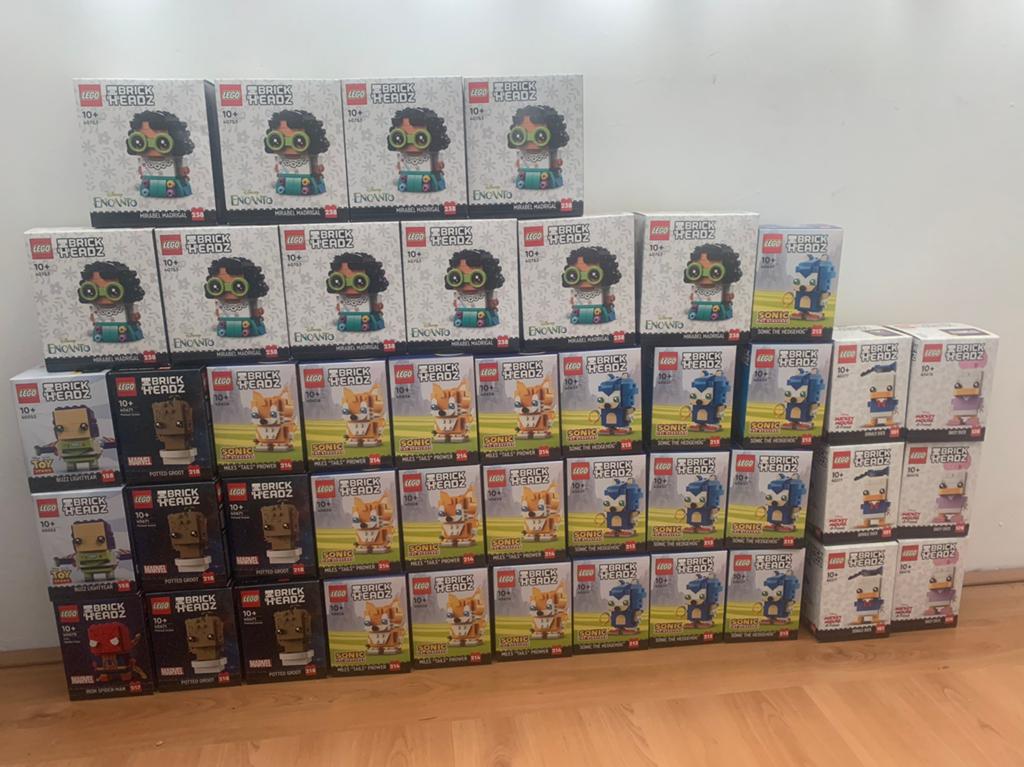 Grote verzameling lego Brickheadz 62x ongeopend, Ophalen, Nieuw