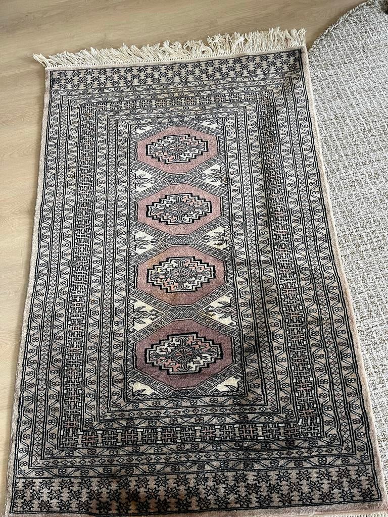 Origineel perzisch tapijt - vloerkleed, 100 tot 150 cm, Bruin, Rechthoekig, Gebruikt