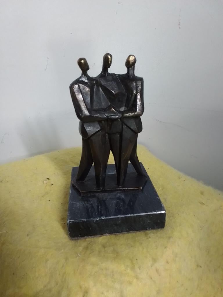 15002)   kunst bronze beeld COMMUNICATIE   Hans   Kuyper, Ophalen of Verzenden