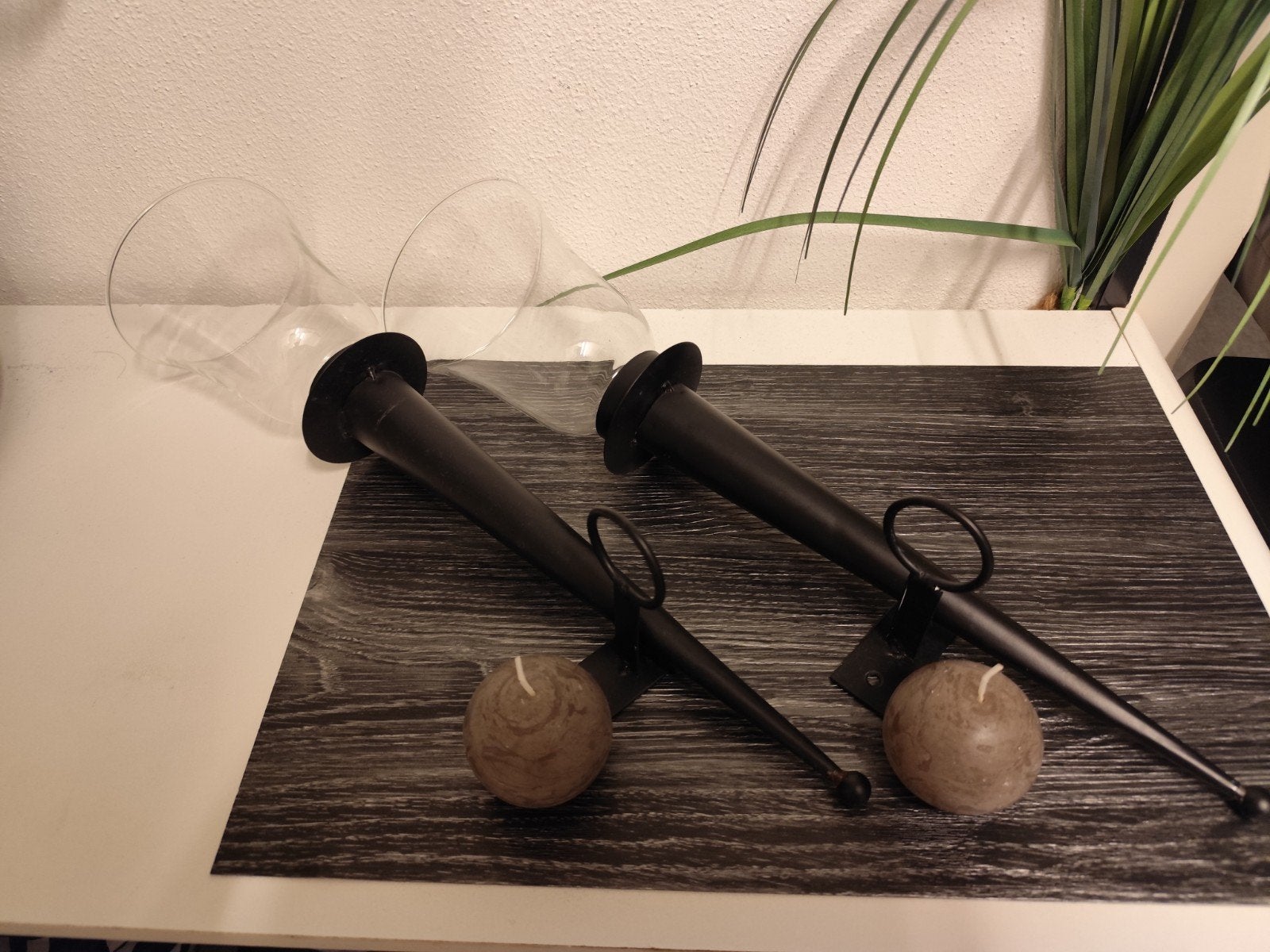 Kandelaren voor aan de wand, Huis en Inrichting, Woonaccessoires | Kandelaars en Kaarsen, Ophalen, Zo goed als nieuw, Metaal