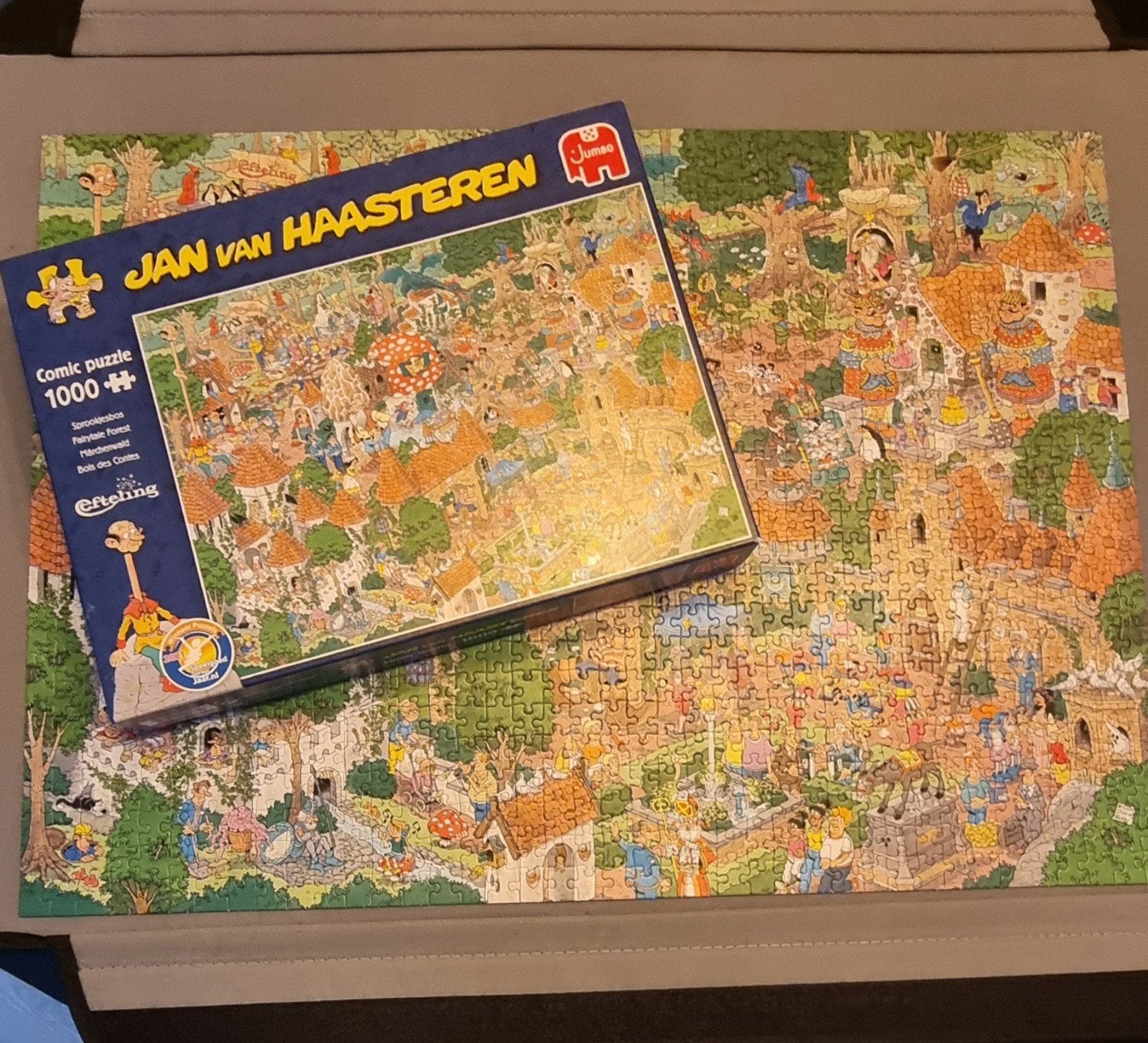 Jan van Haasteren Efteling puzzel, compleet, Ophalen, 500 t/m 1500 stukjes, Gebruikt, Legpuzzel