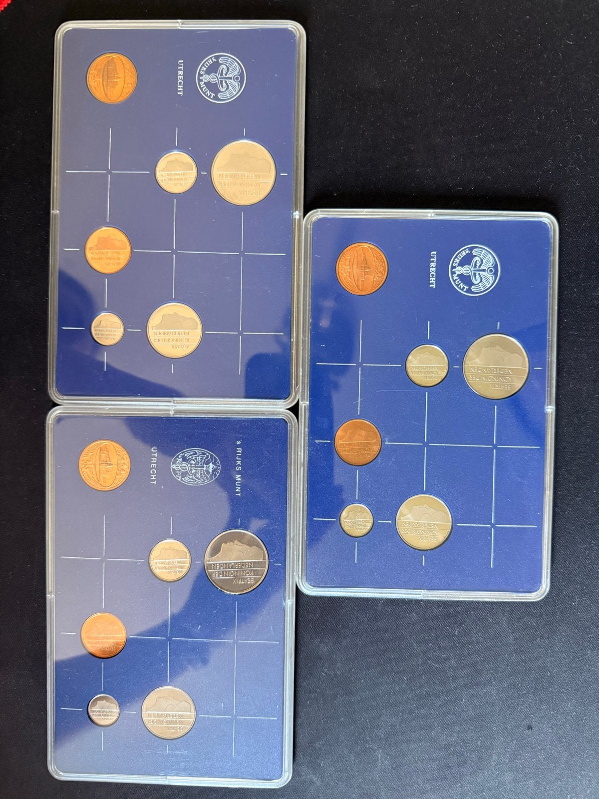 Muntset Nederland F.D.C. 1983, 1985, 1986, Ophalen of Verzenden, Koningin Beatrix, Overige waardes, Setje