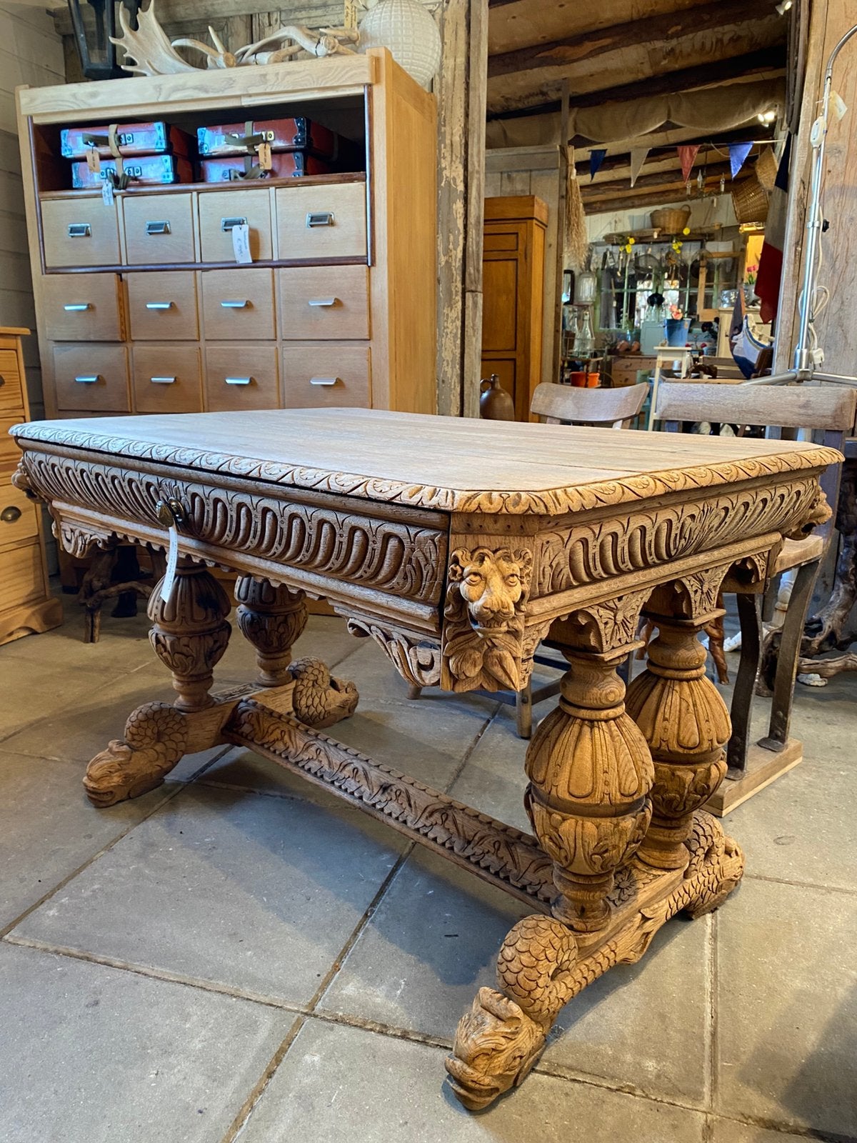 Prachtige antieke tafel eettafel