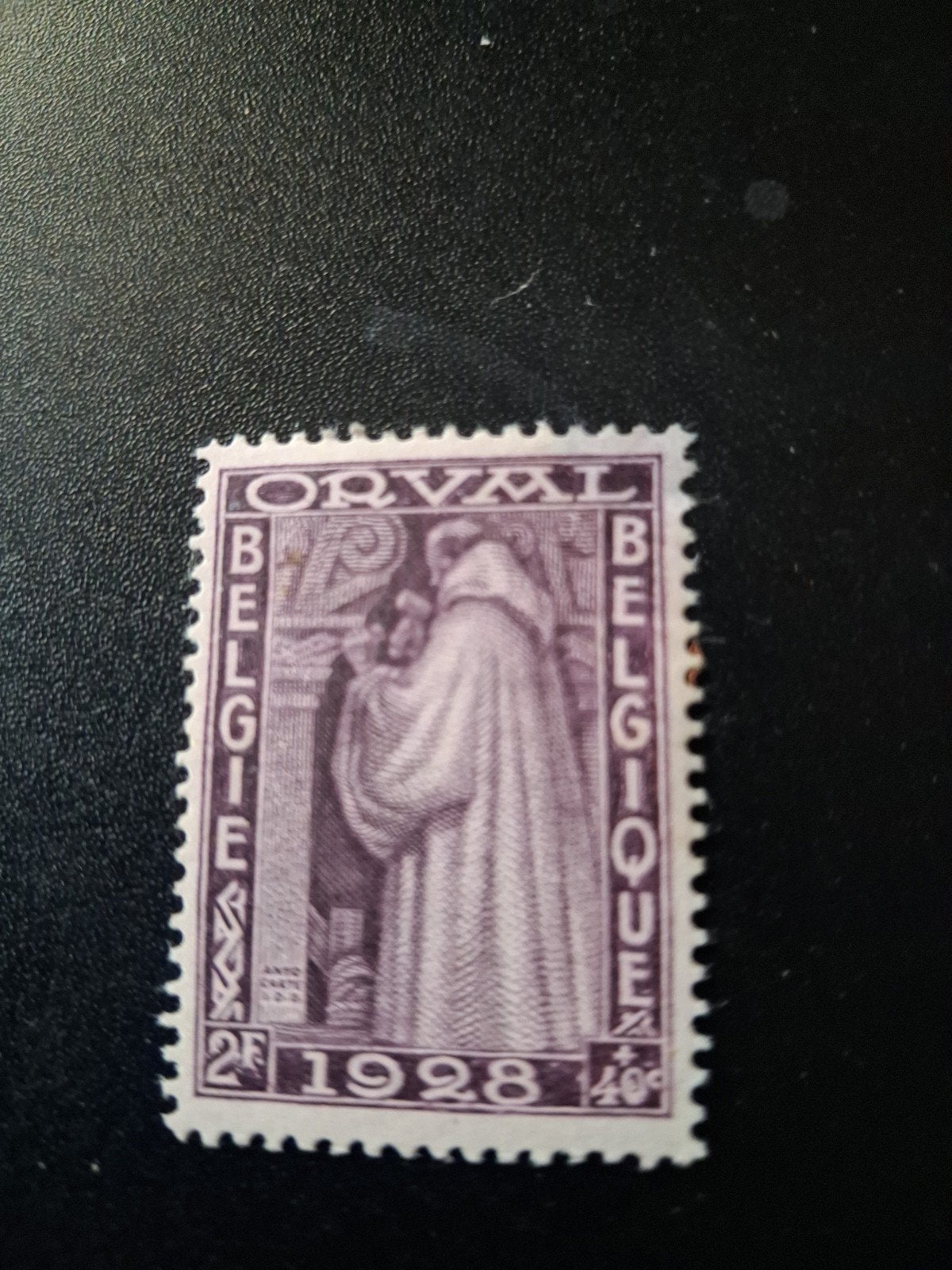 België  -  Orval met plakker, Verzenden, 1 plakker