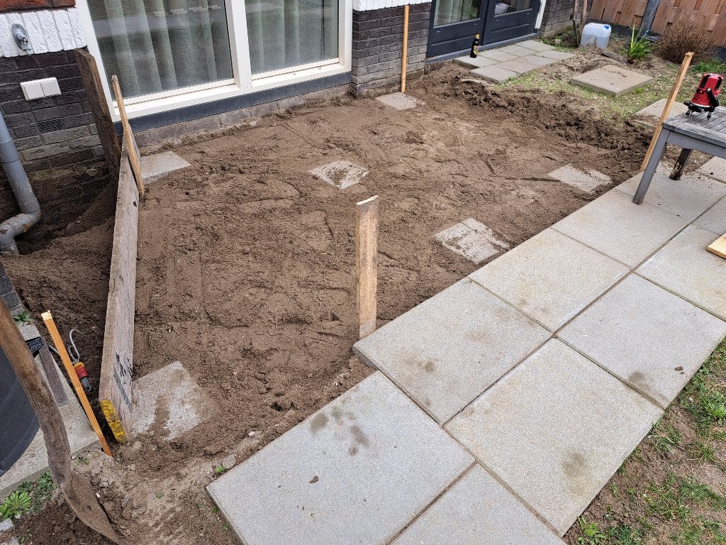 Stoeptegels 60 x 40 (45x), Ophalen, 5 tot 10 m², Zo goed als nieuw, Beton