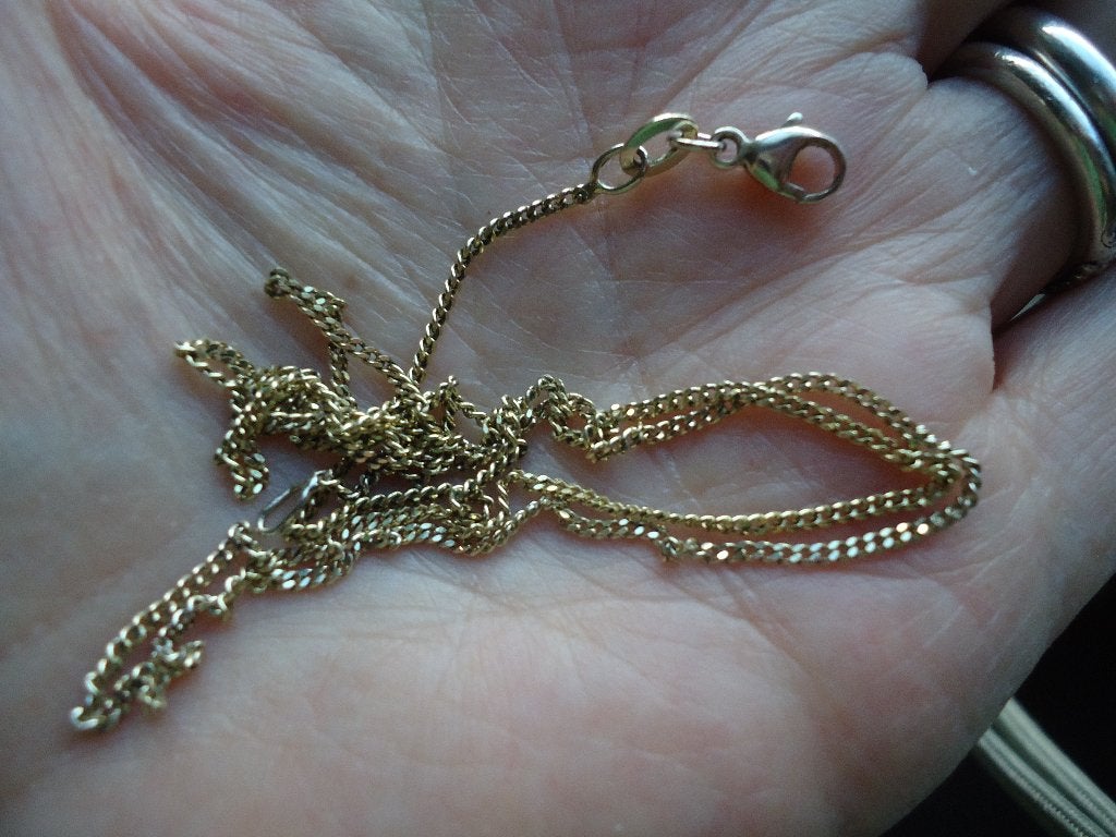 mooi dun amerikaans double kettinkje gourmet schakeltje 51cm, Ophalen of Verzenden, Zo goed als nieuw, Goud, Overige materialen