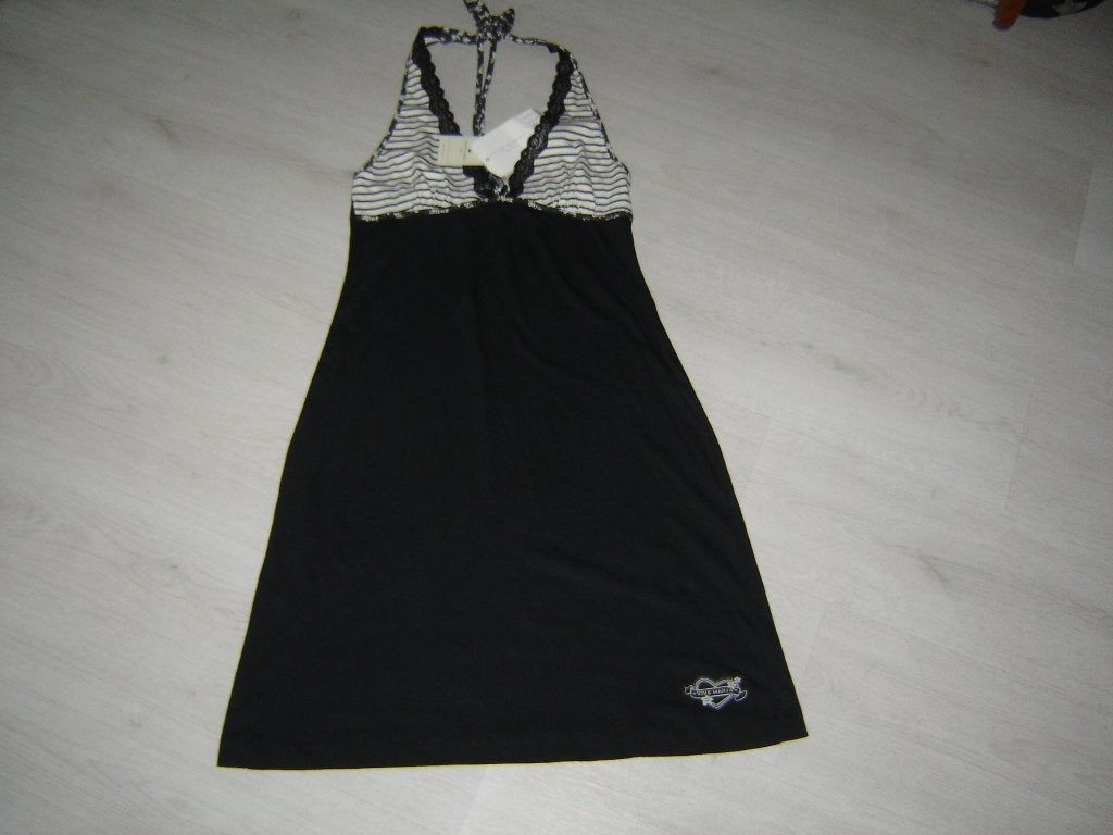 Vive Maria halter jurkje zwart-wit maat L, Zwart, Maat 42/44 (L), Nieuw, Ophalen of Verzenden