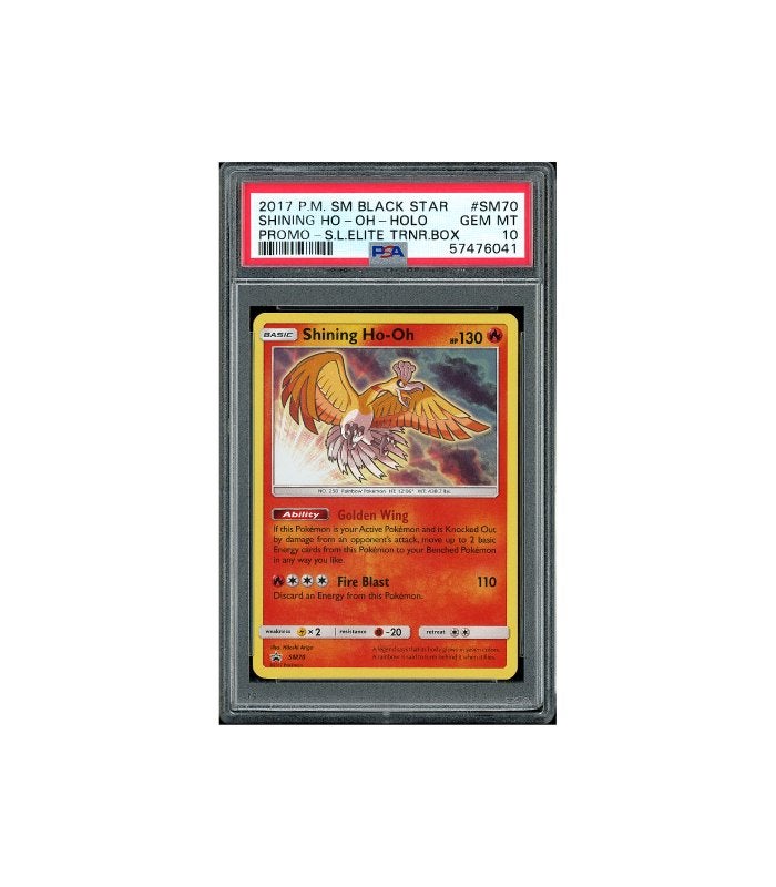 Pokemon Shining Ho-oh Holo Shining Legends #SM70 PSA 10, Ophalen of Verzenden, Zo goed als nieuw, Losse kaart, Foil