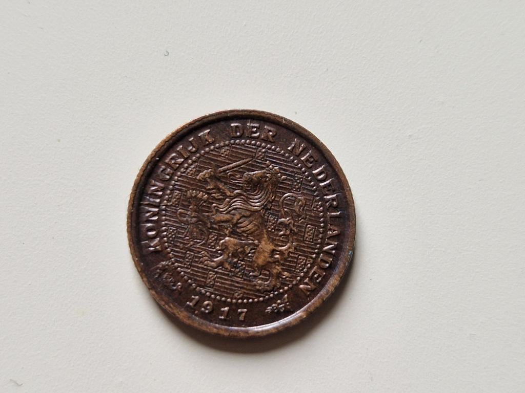 1/2 cent 1917, Ophalen of Verzenden, Koningin Wilhelmina, 1 cent, Losse munt