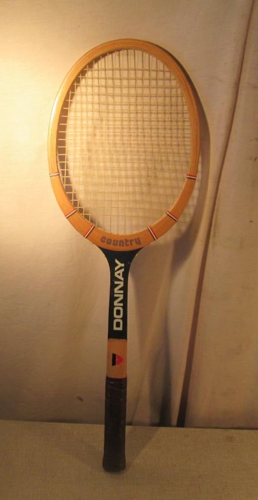 Prima Vintage Houten Tennis Racket - Donnay Country, Sport en Fitness, Tennis, Ophalen of Verzenden, Gebruikt, Racket, Overige merken