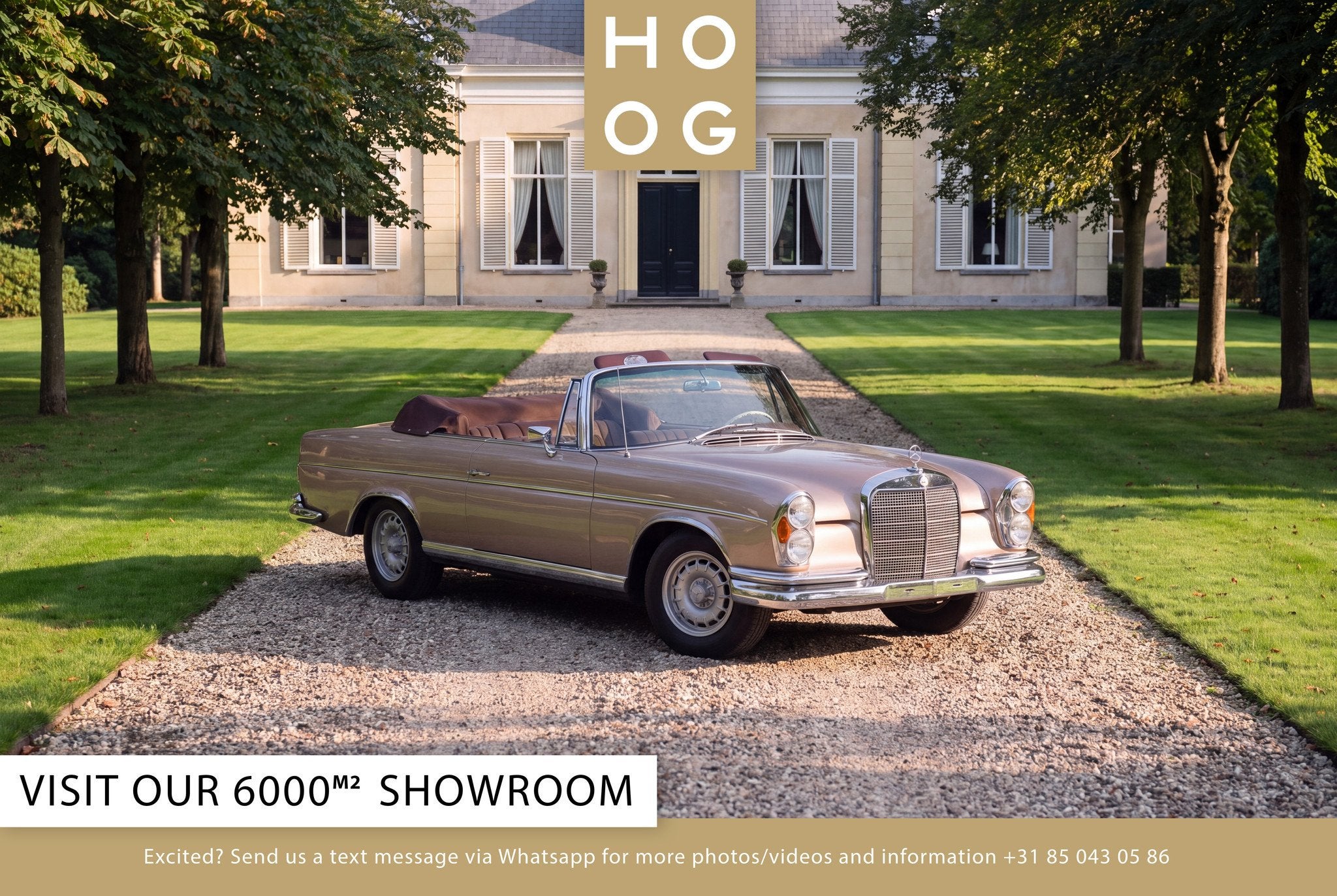 Mercedes-Benz S-Klasse 220 SE W111 Cabriolet (bj 1963), Auto's, 136 pk, Gebruikt, Cabriolet, 4 stoelen