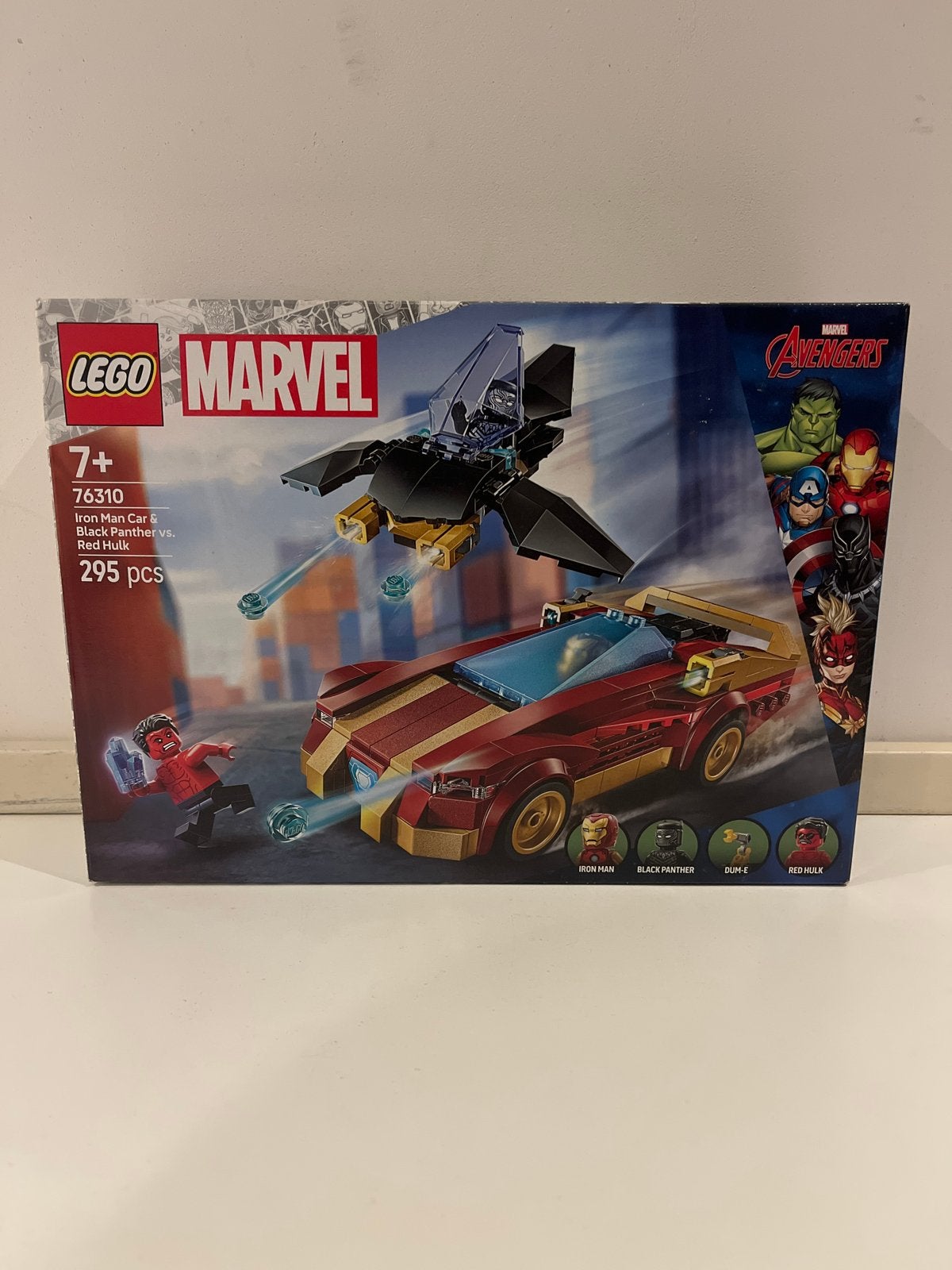 LEGO Marvel Super Heroes 76310 Iron Man Car Black Panther, Inclusief minifiguren, Marvel, Lego, Nieuw