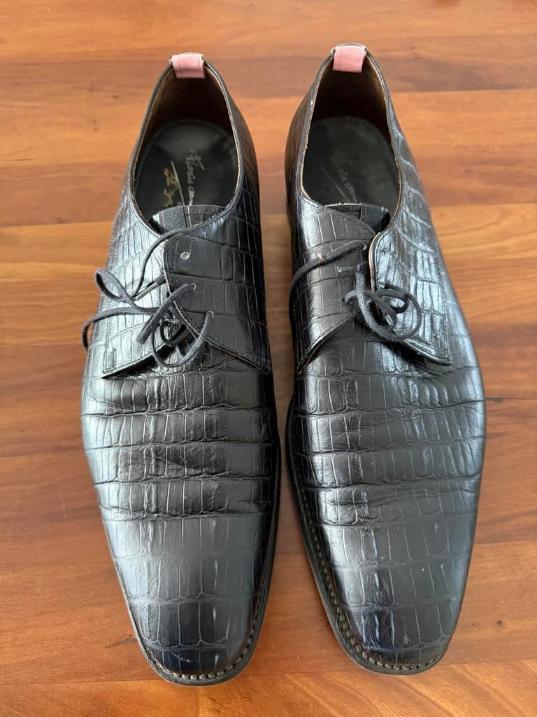 Floris van Bommel herenschoenen donker blauw 10 als nieuw, Ophalen of Verzenden, Zo goed als nieuw, Blauw