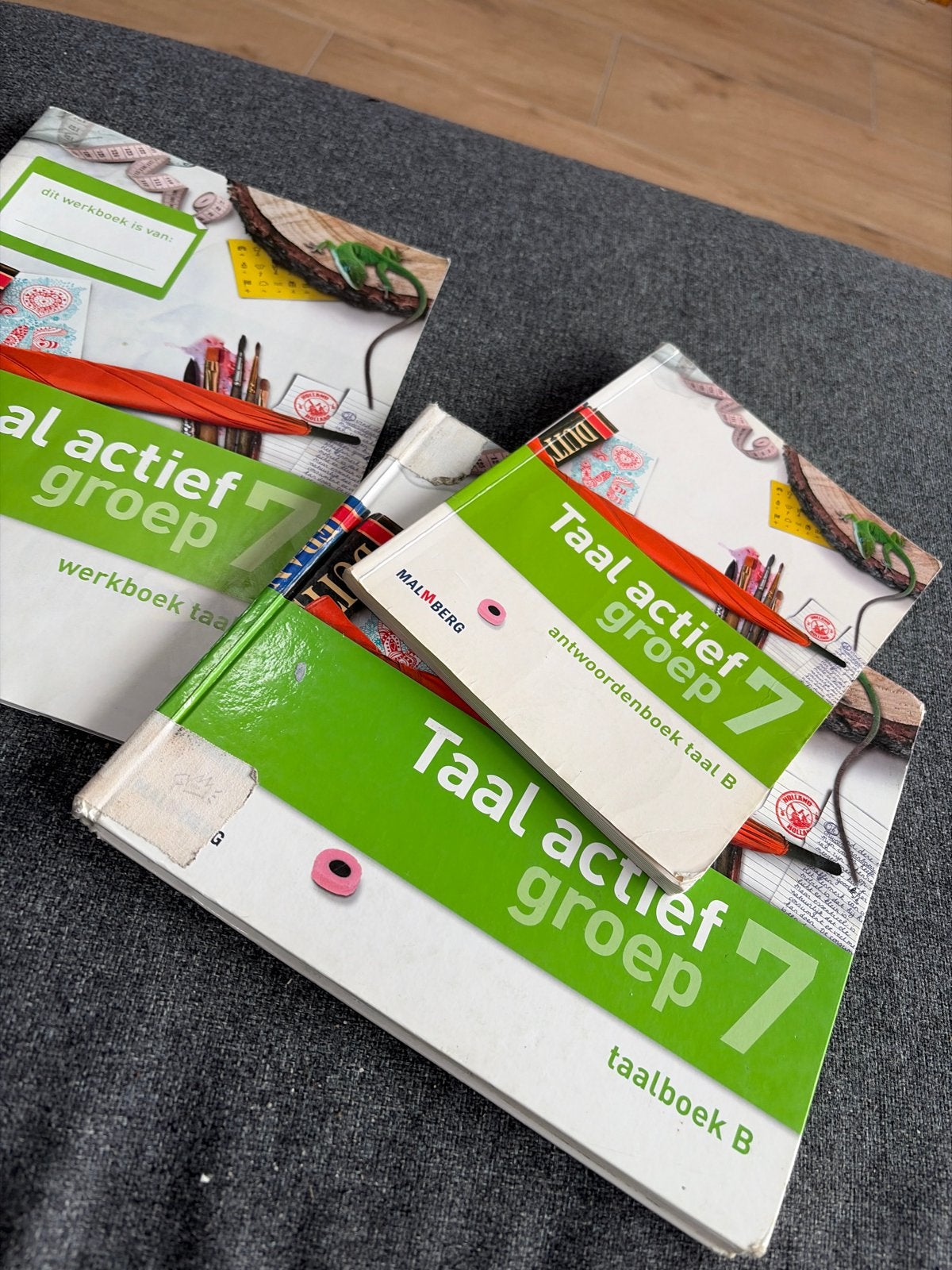 Taal actief groep 7: taalboek, werkboek, antwoordenboek, Ophalen of Verzenden, Gelezen, Overige niveaus, Nederlands