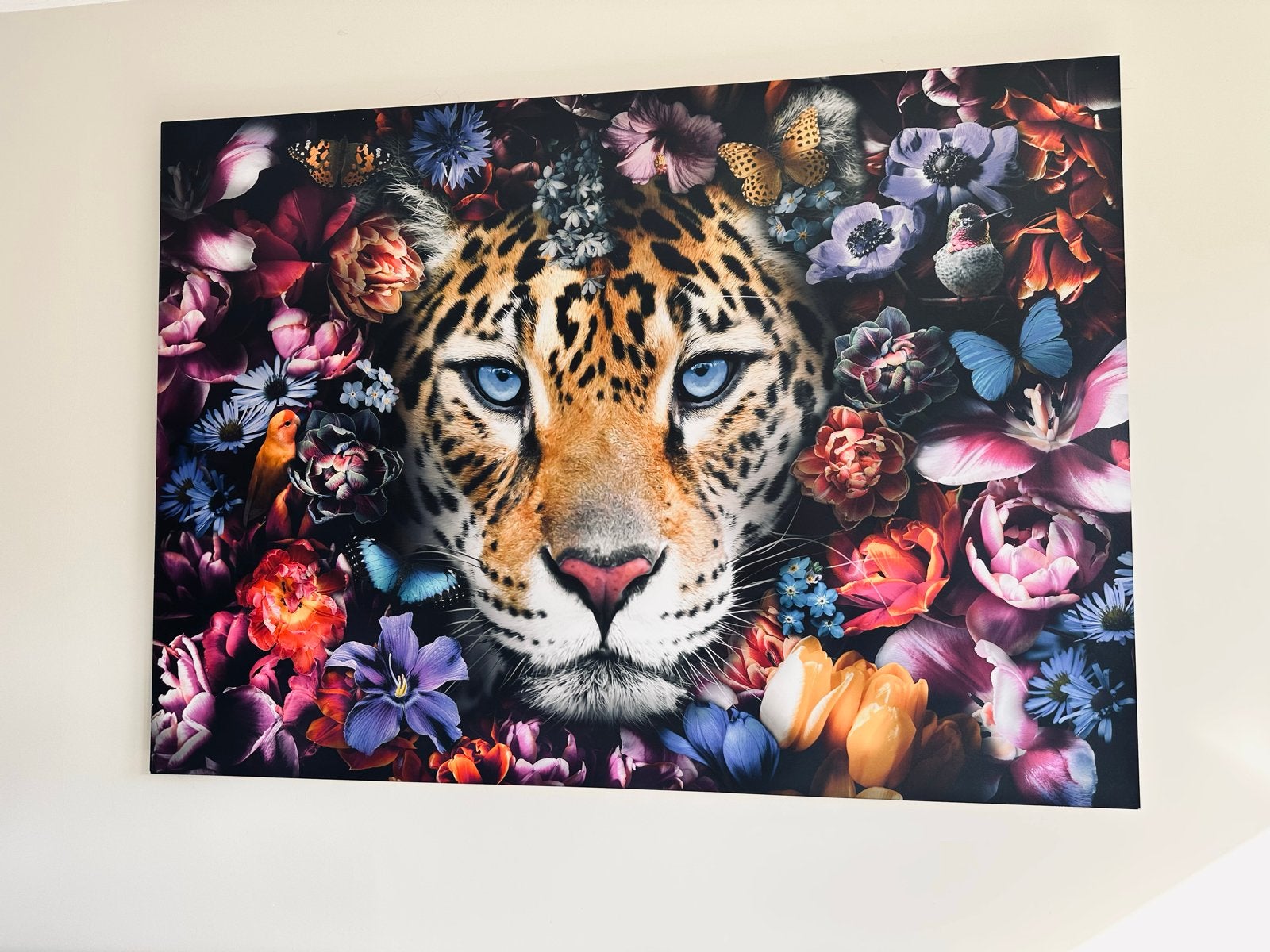 Schilderij Panter  (Reinders)- Levendige Muurkunst, Hout, Dieren, Print, Ophalen