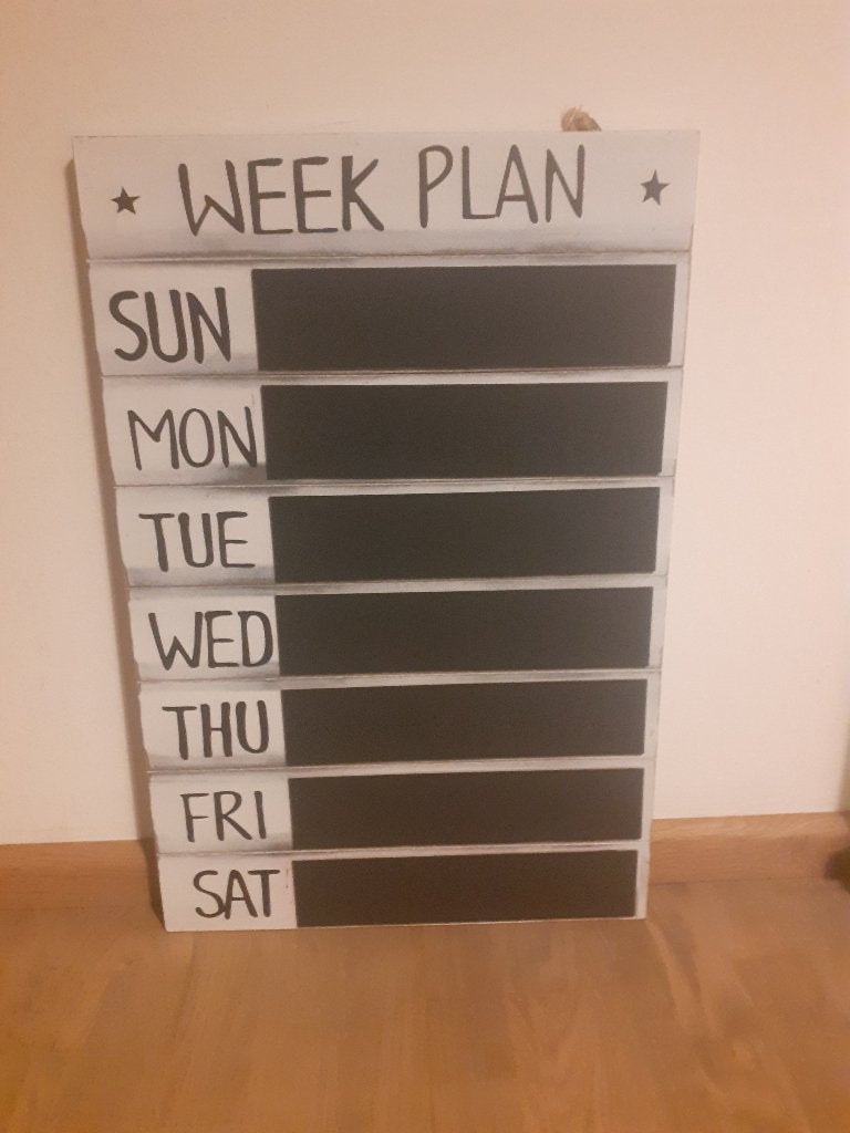 Bord Week Planner. Hout. Nieuw, Ophalen of Verzenden, Nieuw, Krijtbord