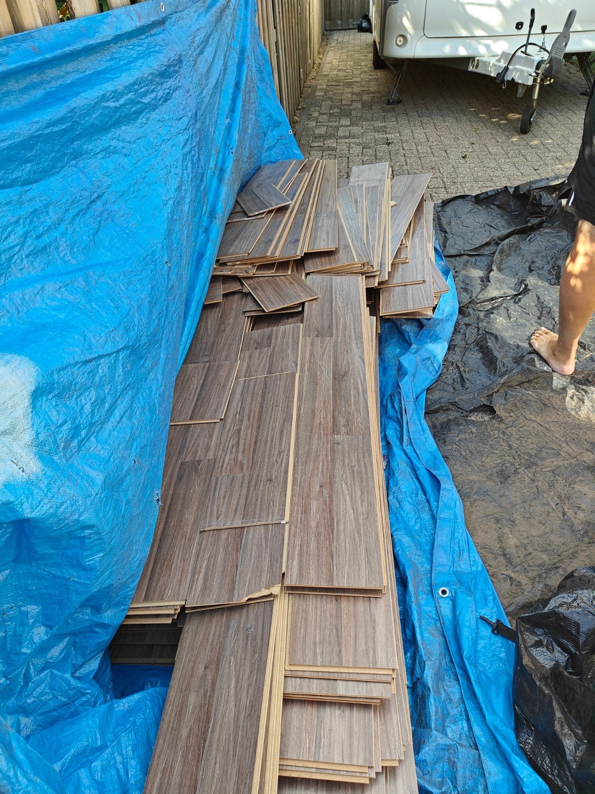 laminaat 60m2 GRATIS, Ophalen, Gebruikt