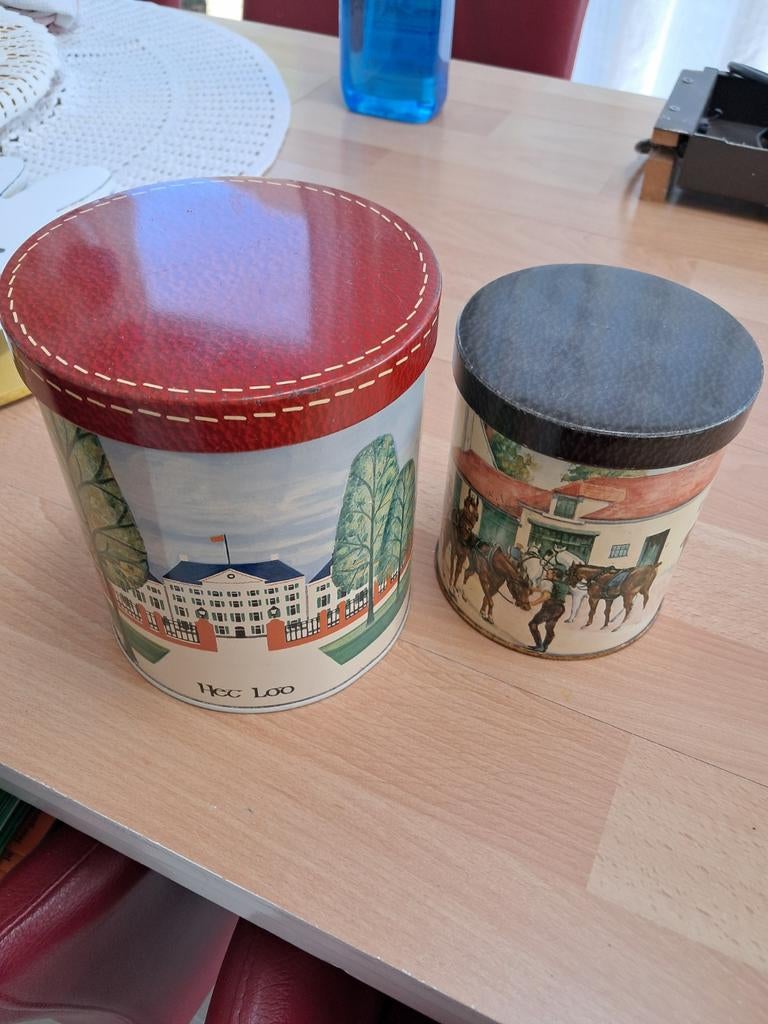 2 Vintage blikken, Verzamelen, Blikken, Ophalen of Verzenden, Gebruikt, Overige