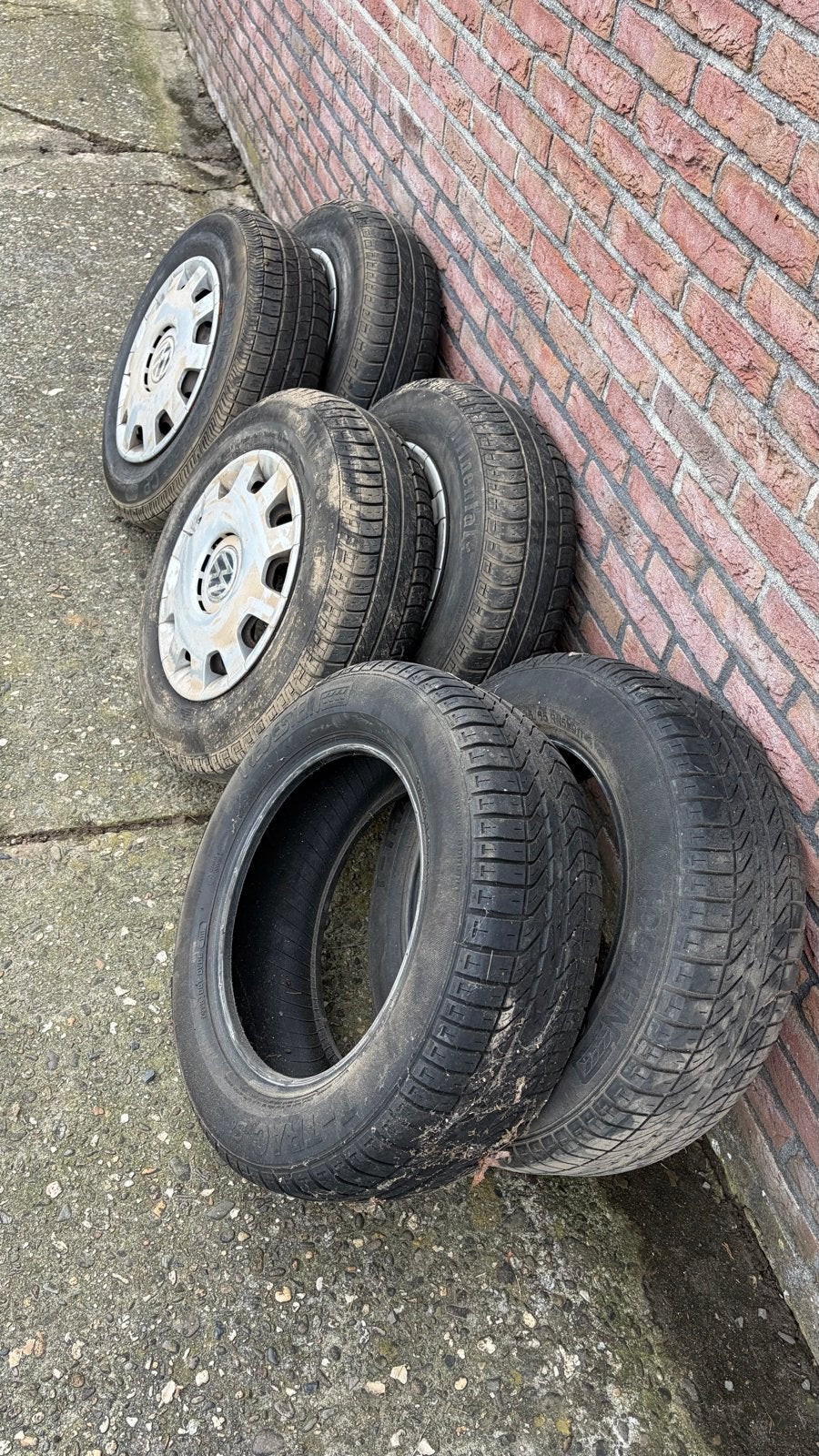 Set banden en 2 losse banden, Ophalen