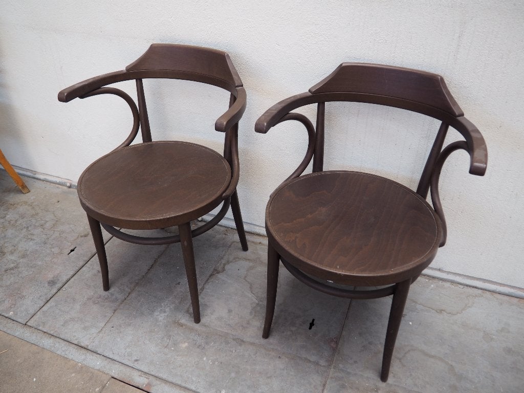Café stoelen, Huis en Inrichting, Stoelen, Ophalen, Gebruikt, Bruin