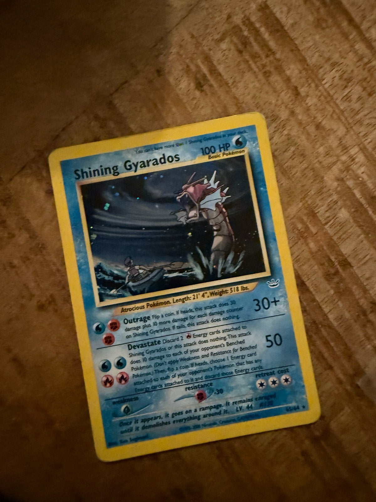 Shining Gyarados Pokémon kaart, Ophalen of Verzenden, Gebruikt, Losse kaart, Foil