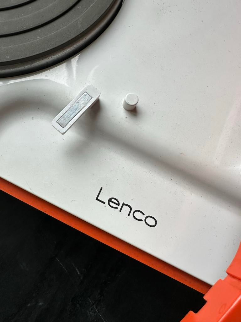 Lenco Platenspeler met externe speakers - Vintage Oranje, Ophalen of Verzenden, Gebruikt, Platenspeler, Overige merken