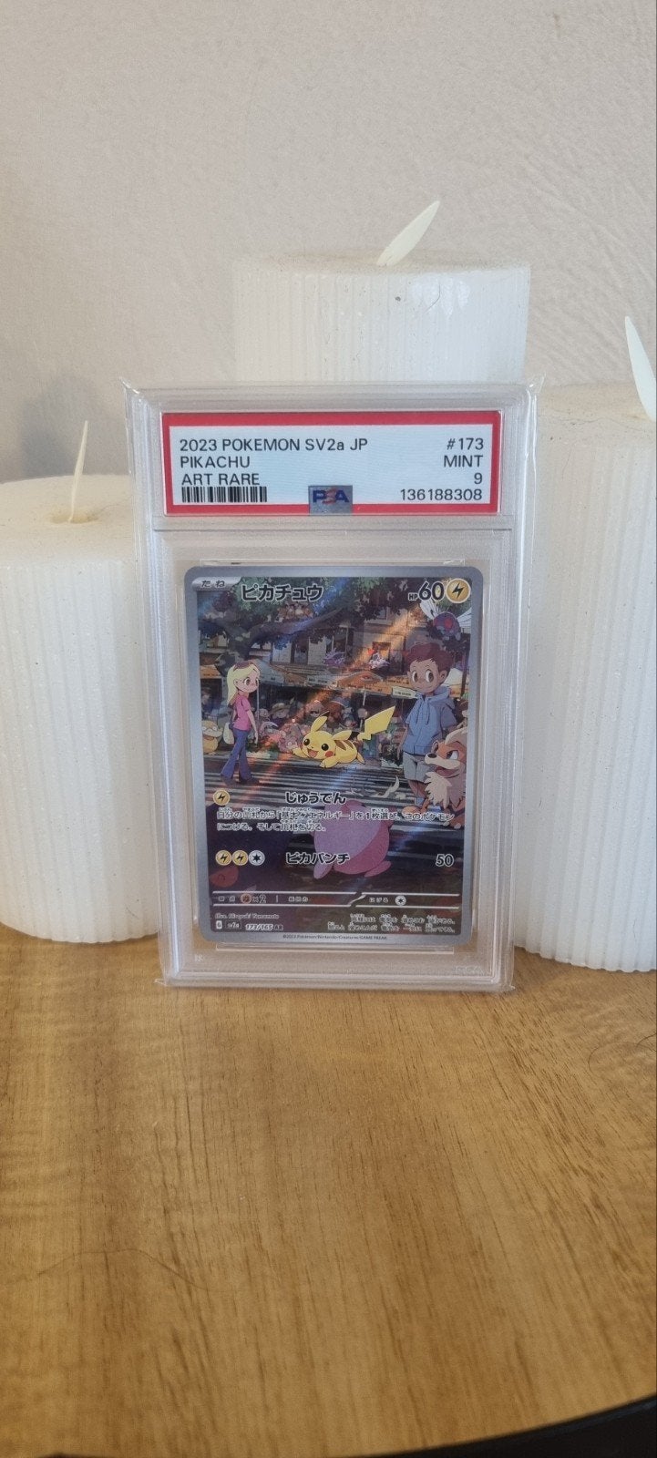 Pikachu PSA 9 sv2a, Ophalen of Verzenden, Nieuw, Losse kaart