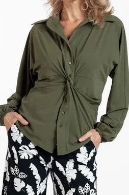 ZGAN! Mooie Studio Anneloes Evoni knot blouse maat XL!, Verzenden, Zo goed als nieuw, Maat 46/48 (XL) of groter, Groen