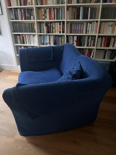 Loveseat, donkerblauw, Ophalen, Gebruikt, Tweepersoons, 75 tot 100 cm
