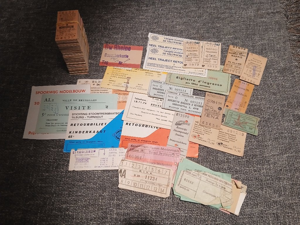 Verzameling oude treinkaartjes, Ophalen, Gebruikt, Trein, Overige typen