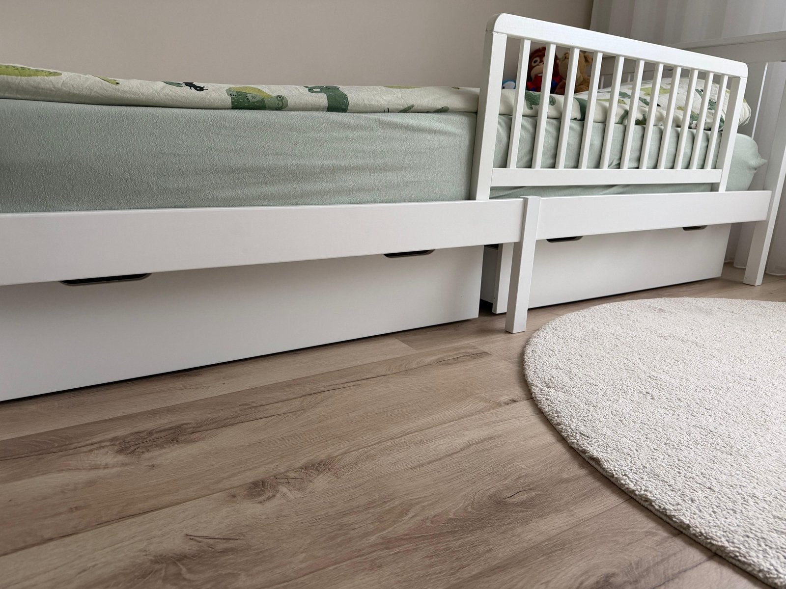 TWEE ONDERSCHUIFLADEA VOOR KINDERBEDDEN | WIT, Ophalen, Nieuw, Minder dan 140 cm, 70 tot 85 cm