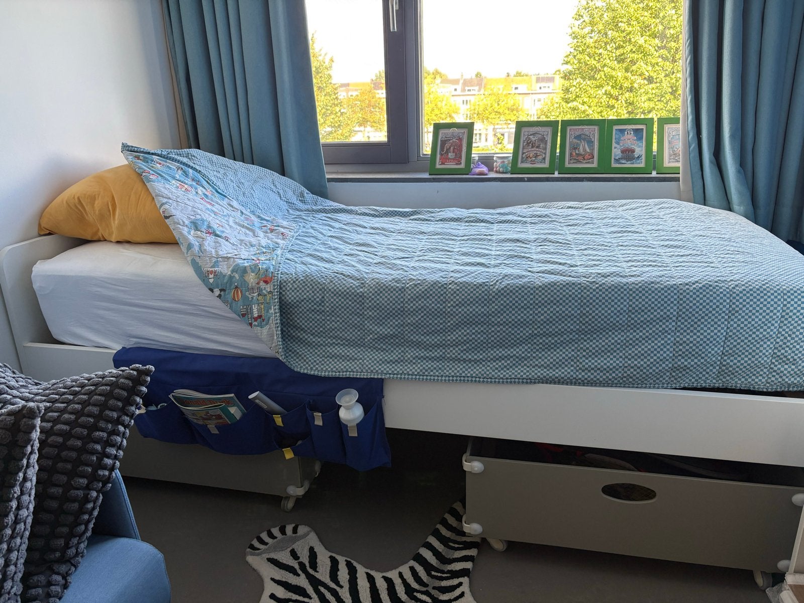 IKEA Släkt bed (90x200) met lattenbodem en matras, Ophalen, 90 cm, Eenpersoons, Wit
