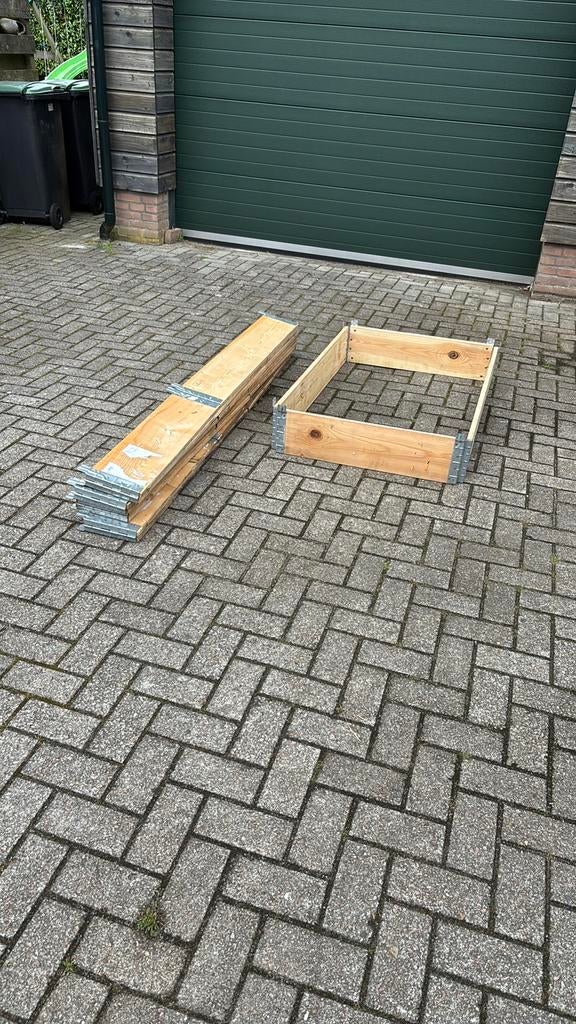 Moestuinbakken /palletranden, Ophalen, Minder dan 25 mm, Zo goed als nieuw, Pallet
