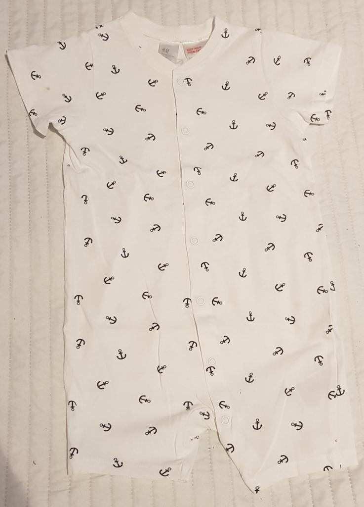 H&m matroos pakje wit baby zomer kleding maat 86 pak pyjama, H&M, Zo goed als nieuw, Pakje, Verzenden