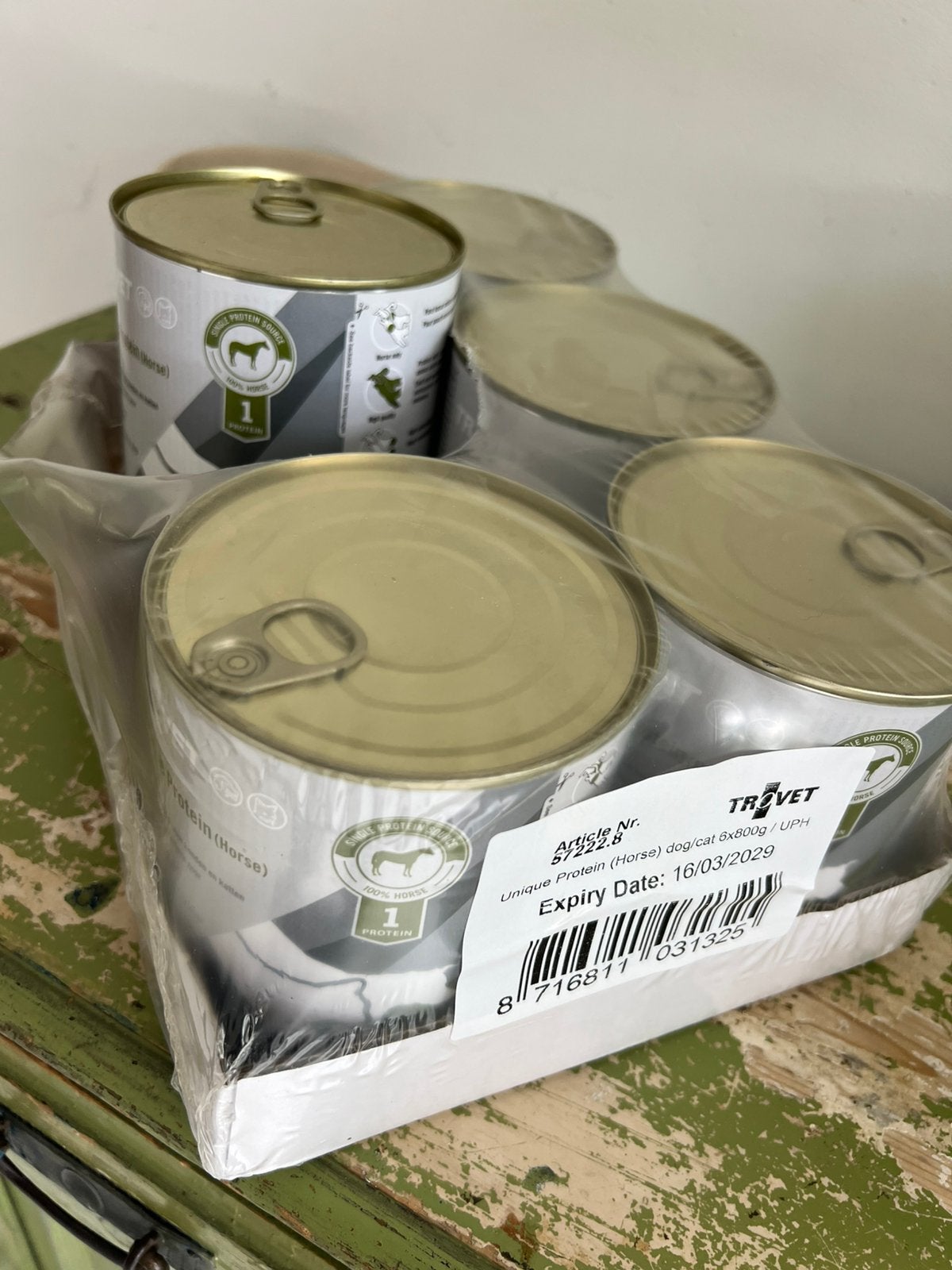 Trovet Unique Protein (horse) honden/kattenvoer 800 gram 5 *, Dieren en Toebehoren, Ophalen, Hond