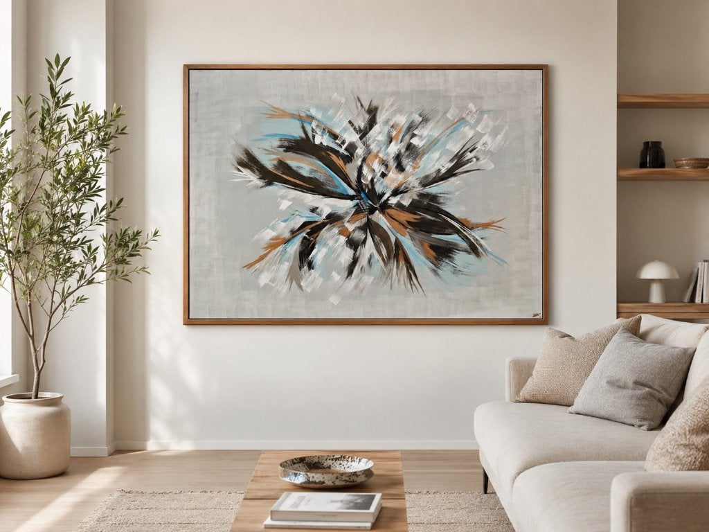 Uniek handgeschilderd abstract kunstwerk – 140 x 100 cm, Ophalen
