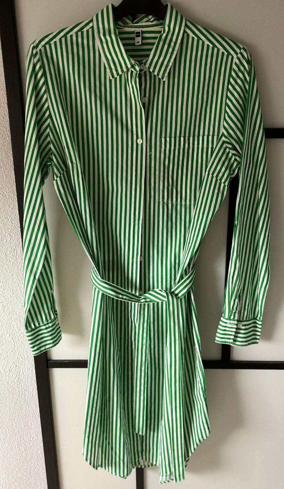 Lange blouse tuniek groen wit gestreept M HEMA, Kleding | Dames, Jumpsuits, Ophalen of Verzenden, Zo goed als nieuw, Maat 38/40 (M)