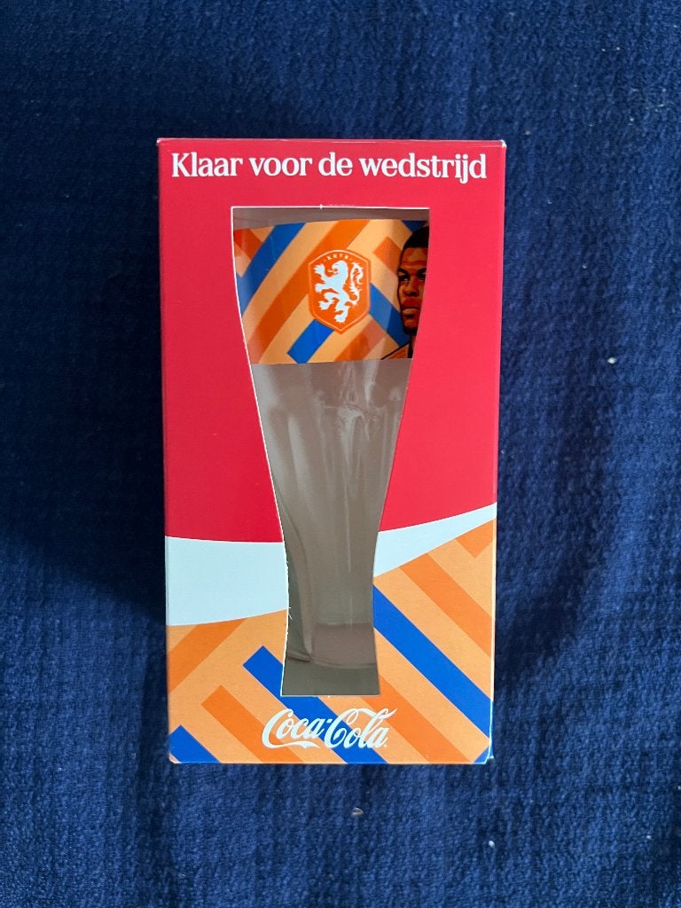 Coca Cola glas Denzel Dumfries, Ophalen of Verzenden, Nieuw, Overige sporten, Overige typen