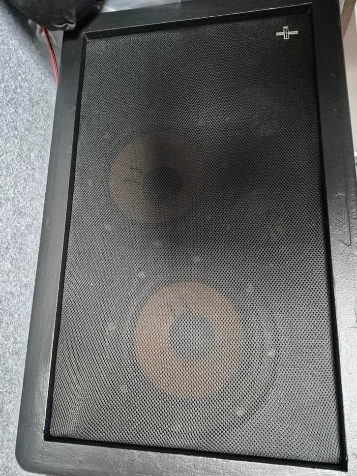 Vintage Philips 3 weg 6 drivers diy 22RH498 70s, Audio, Tv en Foto, Luidsprekers, Ophalen, Front, Rear of Stereo speakers, Philips