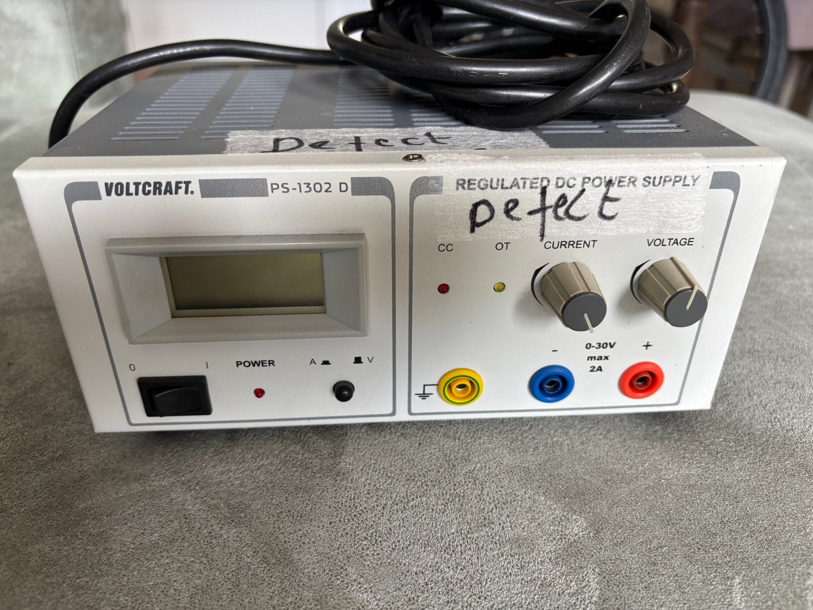 Voltcraft voeding PS 1302 D DEFECT !, Ophalen of Verzenden