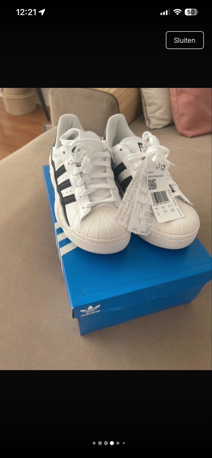 Adidas Superstar Millencon W sneakers - Maat 37, Ophalen of Verzenden, Nieuw, Wit, Sneakers of Gympen