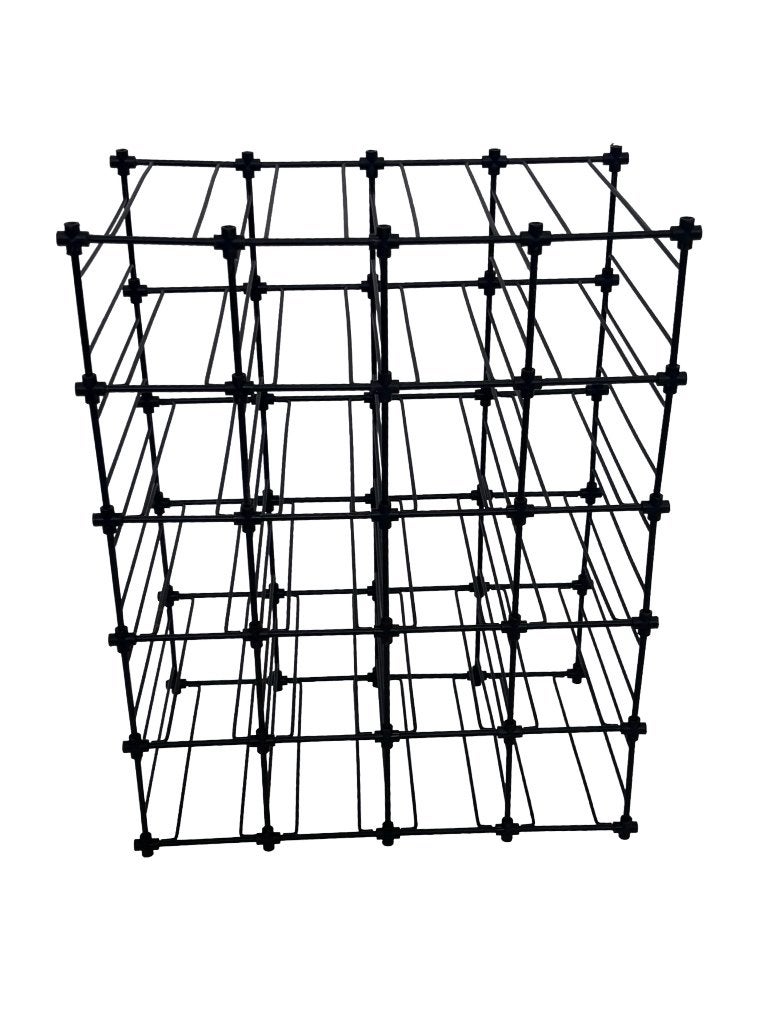 Vintage Wijnrek Modulair Metaal Jaren 80 Minimalistisch, Ophalen, Gebruikt, Vintage wijnrek, 15 tot 25 flessen