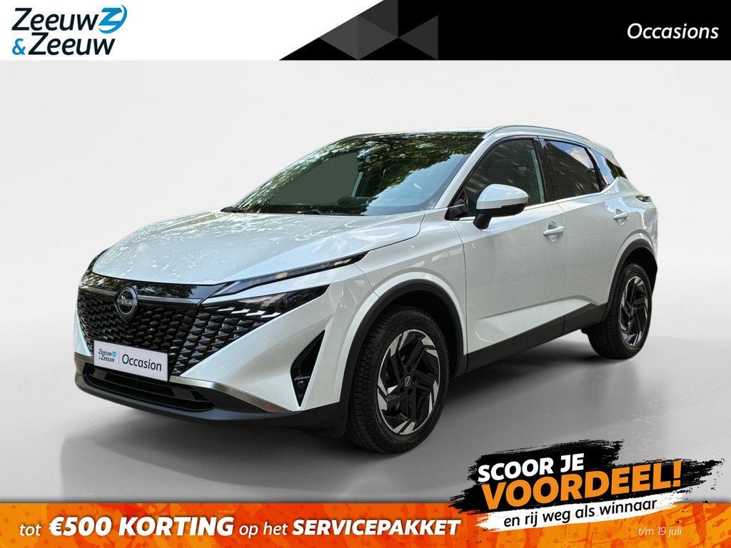 Nissan Qashqai N Connecta Navi | Pano dak | LM Velgen |, Auto's, Nissan, Euro 6, 4 cilinders, Leder en Stof, Wit