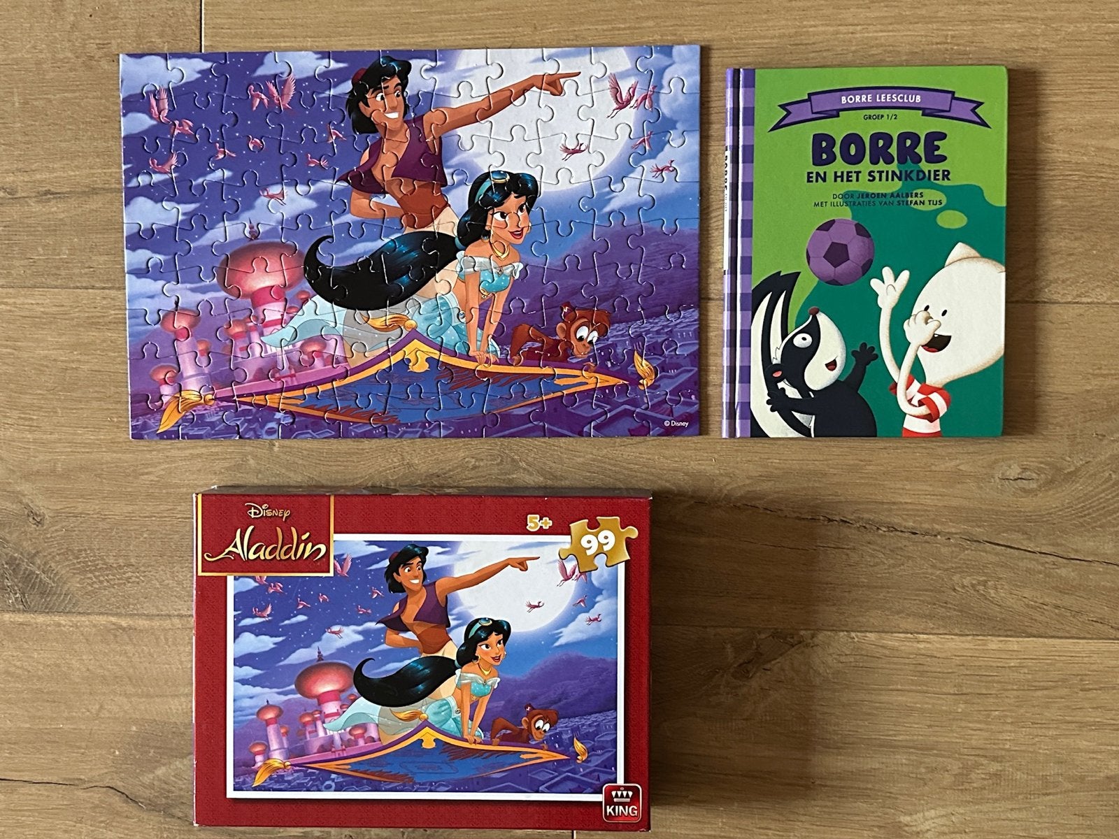 Disney Aladdin Puzzle,  99 stukjes, vanaf 5 jaar - ZGAN, Ophalen of Verzenden, Minder dan 500 stukjes, Zo goed als nieuw, Legpuzzel