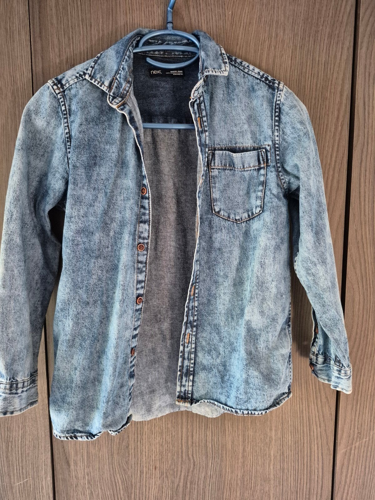 Next spijkerblouse voor jongens, maat 134 (9 jaar), Kinderen en Baby's, Overhemd of Blouse, Ophalen of Verzenden, Zo goed als nieuw