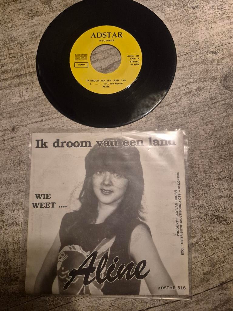 Aline- ik droom van een land/ wie weet, Cd's en Dvd's, Vinyl | Nederlandstalig, Ophalen of Verzenden, Gebruikt, Overige formaten