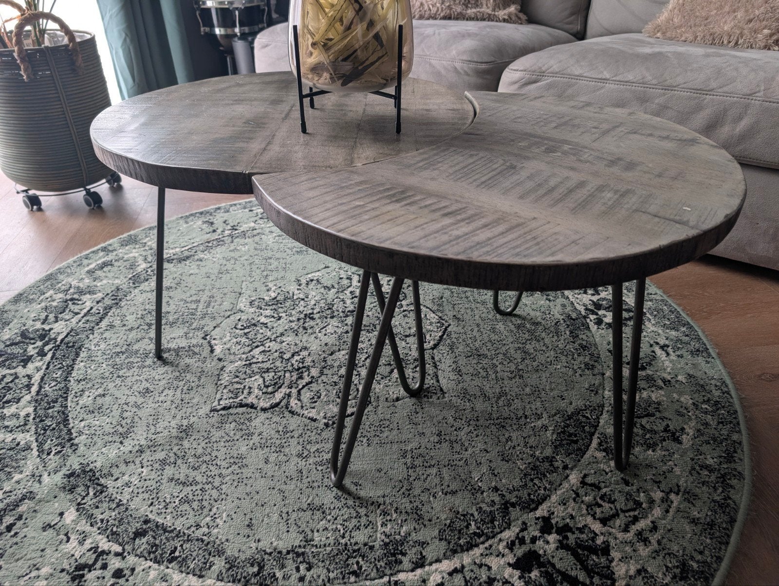 coffee table, Ophalen of Verzenden, Zo goed als nieuw, Rond, Hout