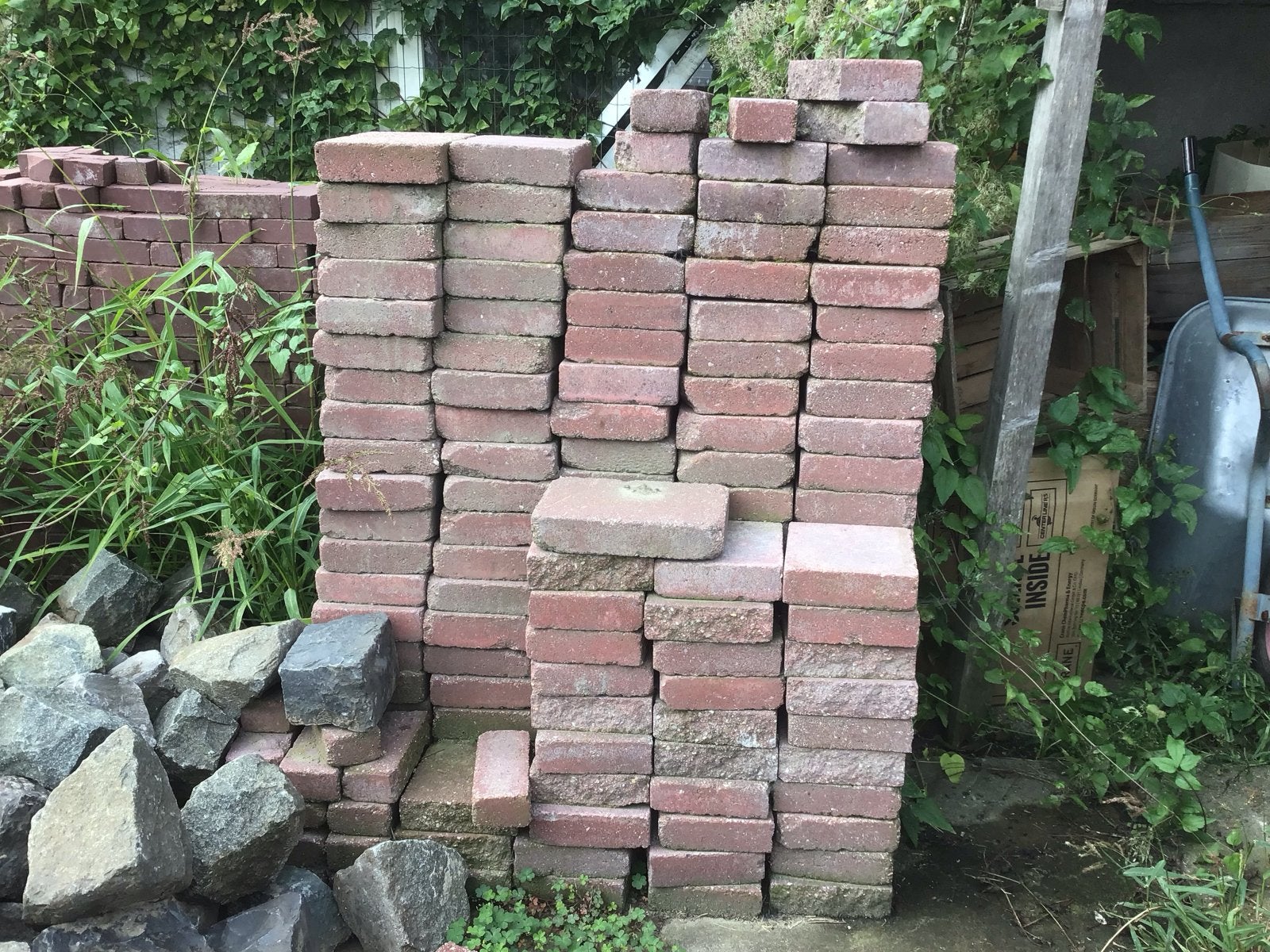Rode terrastegels, 30x20x6cm (ophalen in Zeeuws Vlaanderen!), Ophalen, Gebruikt, 10 m² of meer, Beton