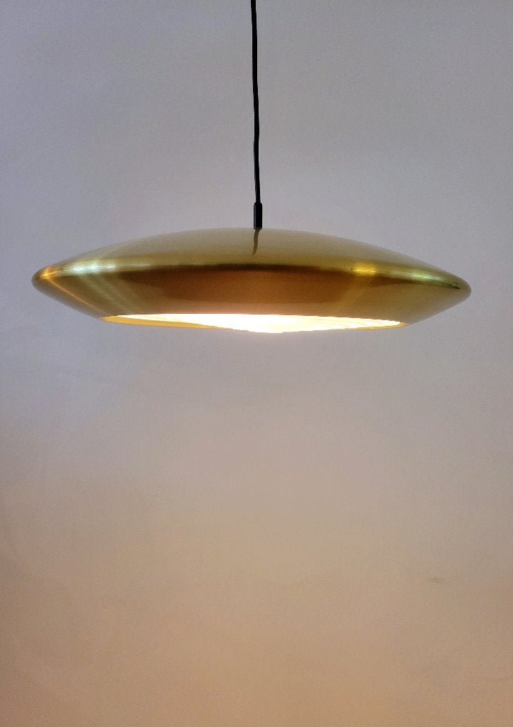 Vintage Diskos hanglamp van Jo Hammerborg voor Fog & Morup, Vintage design, Mid Century modern, Deens design, Gebruikt, Ophalen of Verzenden